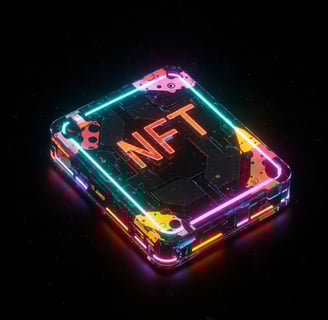 A vibrant, high-resolution image of a unique NFT artwork featuring a stylized, colorful design