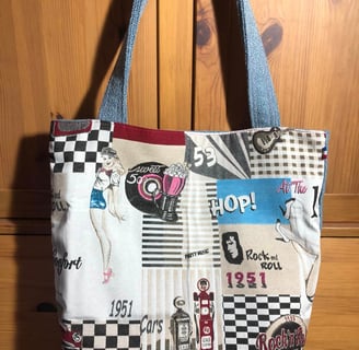 sac cabas en vadrouille rockabilly