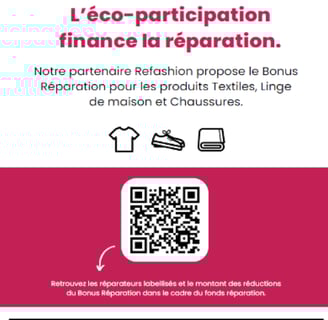 Affichette obligatoire sur stand