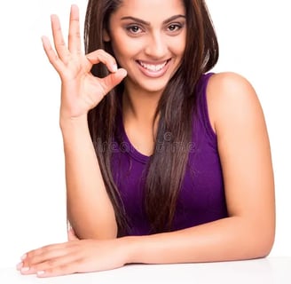 a Lanka Ad woman in a purple tank top and a purple tank top