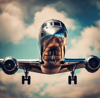 the wing of an airplane
