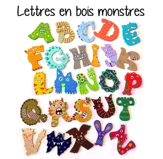 Lettres en bois originales pour enfant