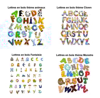 Lettres alphabet bois