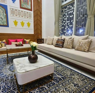 Deepa Bajaj Design Studio-Living Room Design with sofa set