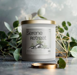 Candle visual using mockup template