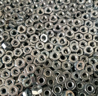 badge of machined steel nuts