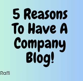 5 reasons to have a company blog