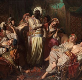 A harem interior - 1846   Wilhelm Heinrich Schlesinger