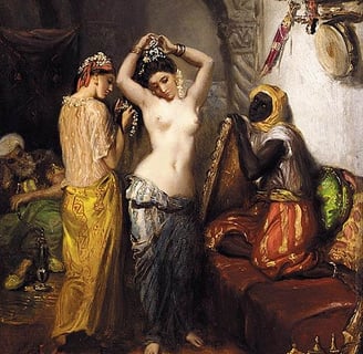 The Toilet in the Seraglio   Theodore Chasseriau