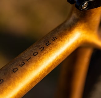 a custom painted OPEN CYCLE Wide with black and gold