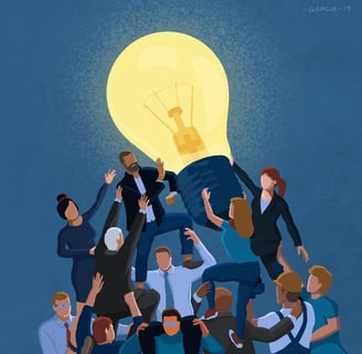 Pessoa colaborando em equipe no ambiente corporativo