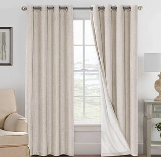 H.VERSAILTEX Linen 100% Blackout Curtains