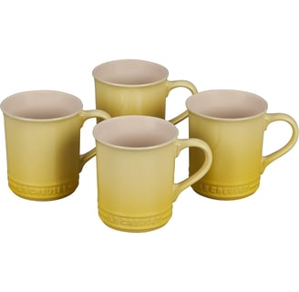  Le Creuset Stoneware Set of 4 Mugs, 14 oz