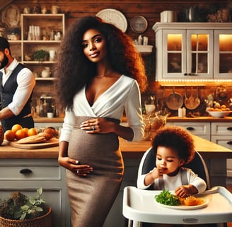 a-beautiful-dark-skinned-pregnant-african-american-woman-dressed-professionally-with-a-nice-wedding-ring, glowingandhealthy