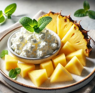 cottage cheese and pineapples healthy snack