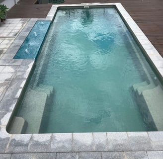 pool maintained with new salt chlorinator , sand filter and pool motor