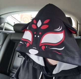 Kitsune Fox Hoodie With Ears