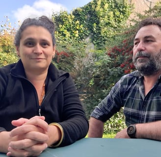 Cyrielle Huteau et Benoit Beillet co-fondateur de l'association les Etoiles Veillantes