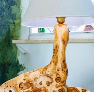 Lampada da tavolo realizzata a mano la natura crea