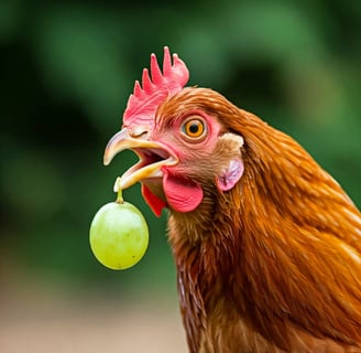 Chicken eating Grapes - Can chickens eat grapes?