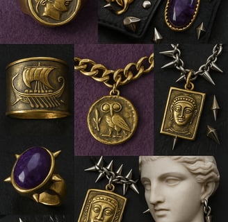 a collage of a variety of jewelry and jewelry