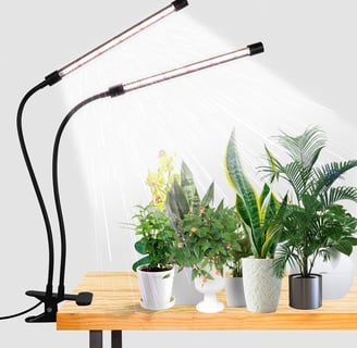 Spectrum Clip Plant Growing Lamp with White Red LEDs for Indoor Plants