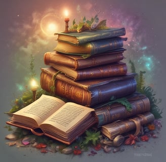 Stack of books.