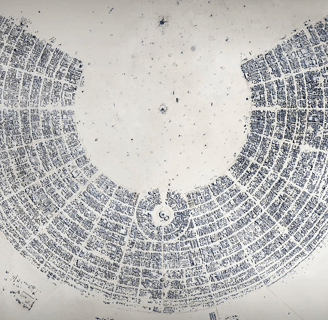 Overhead map of Black Rock City, NV