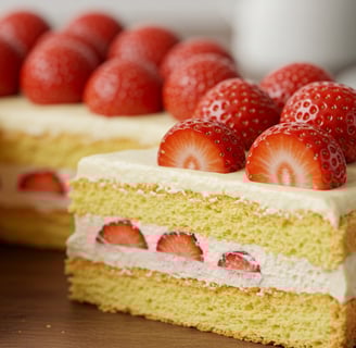 Bolo de Leite Ninho com Morango
