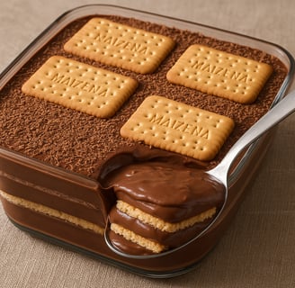 Pavê de Chocolate com Bolacha Maisena