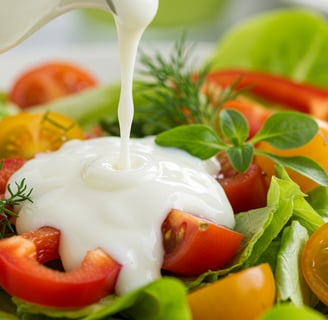 Salada Colorida com Molho de Iogurte