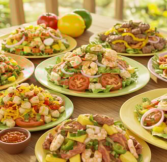 Combinações de saladas para almoço