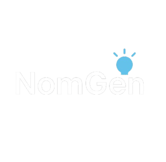 Logo de NomGen, générateur gratuit de noms de marque originaux pour entreprise, startup, produit ou site web