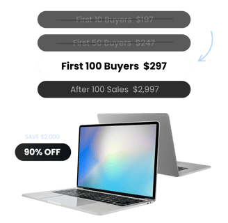 a laptop computer with a price tag on it