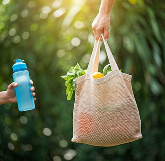 Cilindro para agua y Bolsa Ecológica