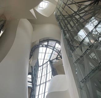 Guggenheim Bilbao vue de la structure intérieure