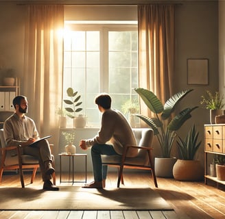warm, inviting room, illustrating the the concept of trauma-informed care in treatment