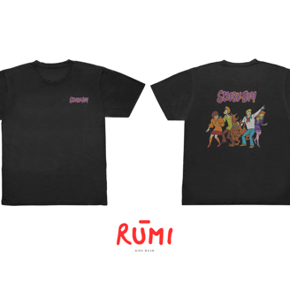 kaos pendek desain animasi scoobydoo dari brand rumikidswear kaos keren