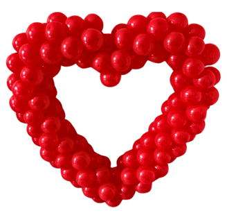 arcada inima baloane rosii balloons arch heart