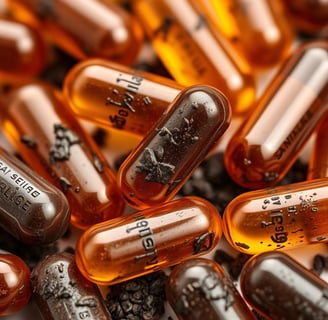 a bunch of pills and pills on a table