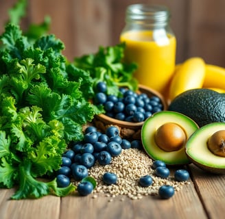 a bunch of fruits and vegetables on a table