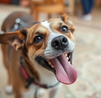 A dog feeling hot in Thailand