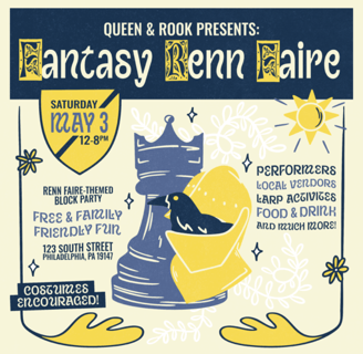 Queen and Rook Fantasy Renn Faire 2025 poster