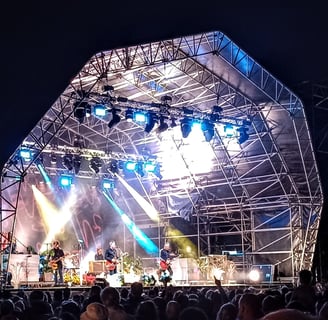 Noel Gallagher - live at Caldicot Castle in 2023 - on stage - Music in Wales - Nick Langston