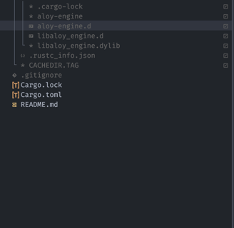 Folder structure of aloy engine