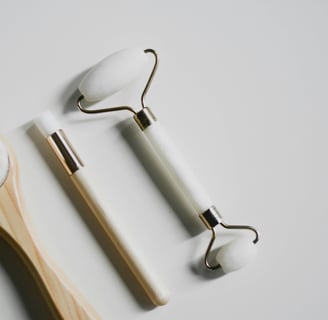a toothbrush and a toothbrush on a white table