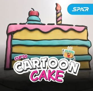 curso de confeitaria Cartoon Cake com Estilo vídeo aulas passo a passo para fazer renda extra em casa com bolos decorados