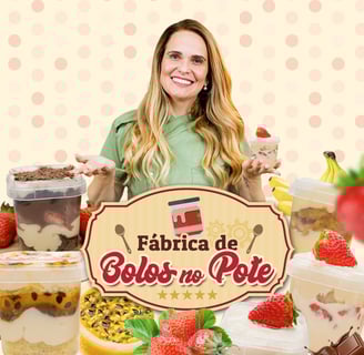 Curso de confeitaria Fábrica de Bolos no Pote com isis alvarez faça renda extra em casa com bolos de pote
