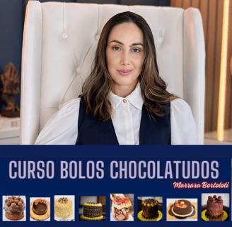 Curso Bolos Chocolatudos - Marrara Bortoloti curso completo confeitaria de bolos com chocolate ganache cobertura passo a pass