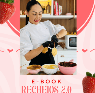 E-book Recheios 2.0 - Marrara Bortoloti Livro de receita de recheios para bolo passo a passo curso confeitaria bolo confeitad